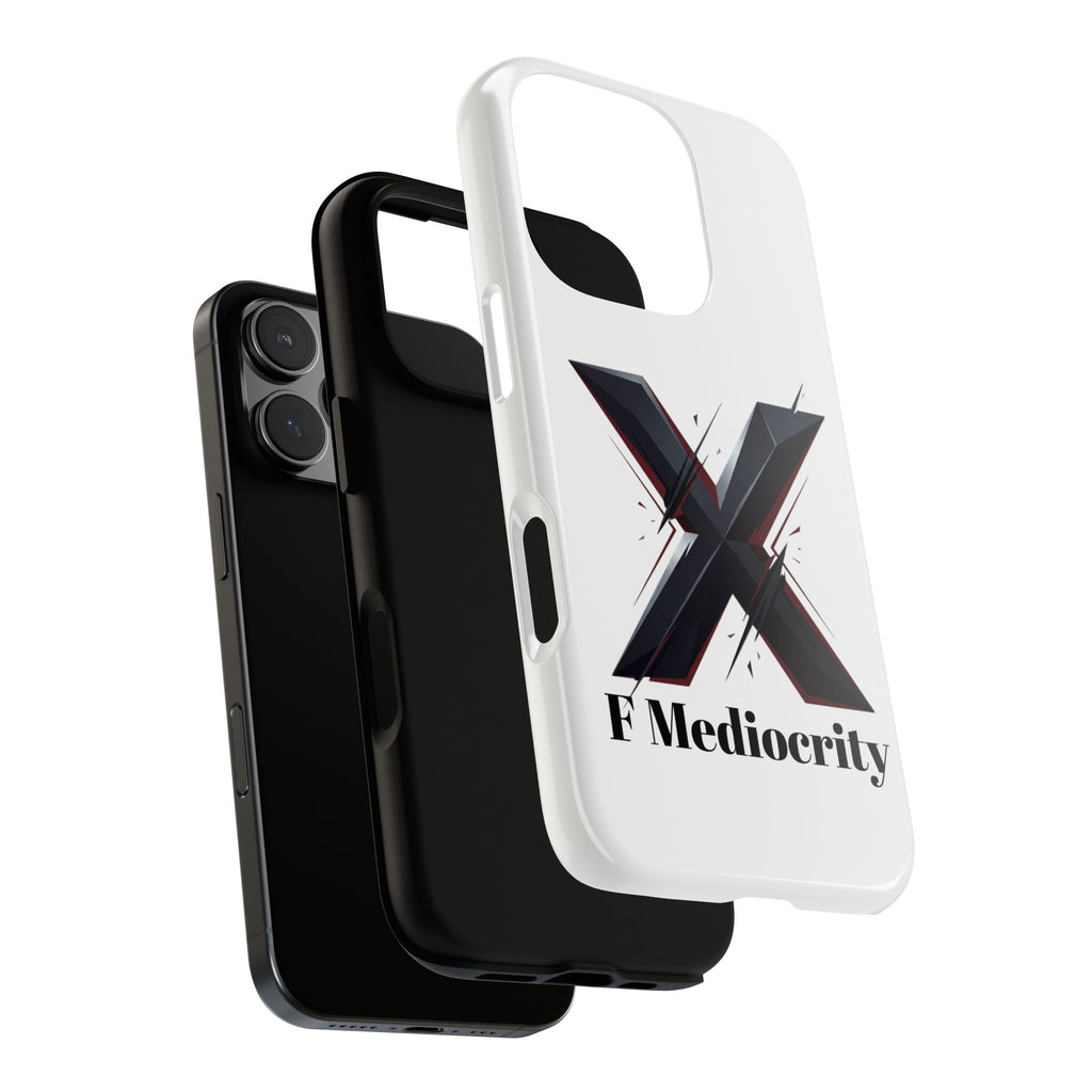 “F Mediocrity” Bold X Graphic Phone Case
