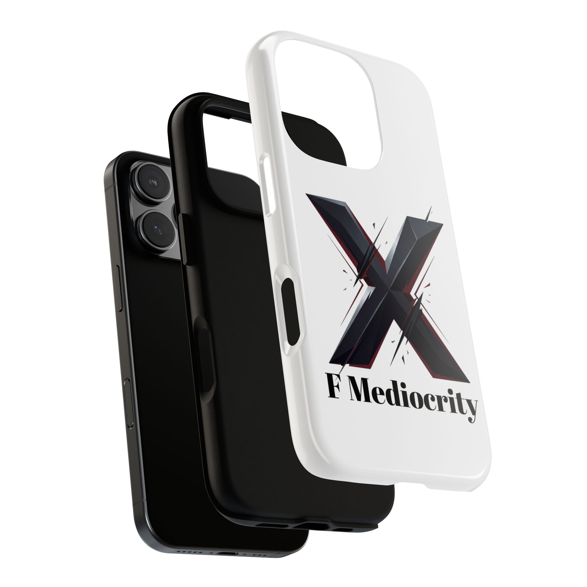 “F Mediocrity” Bold X Graphic Phone Case