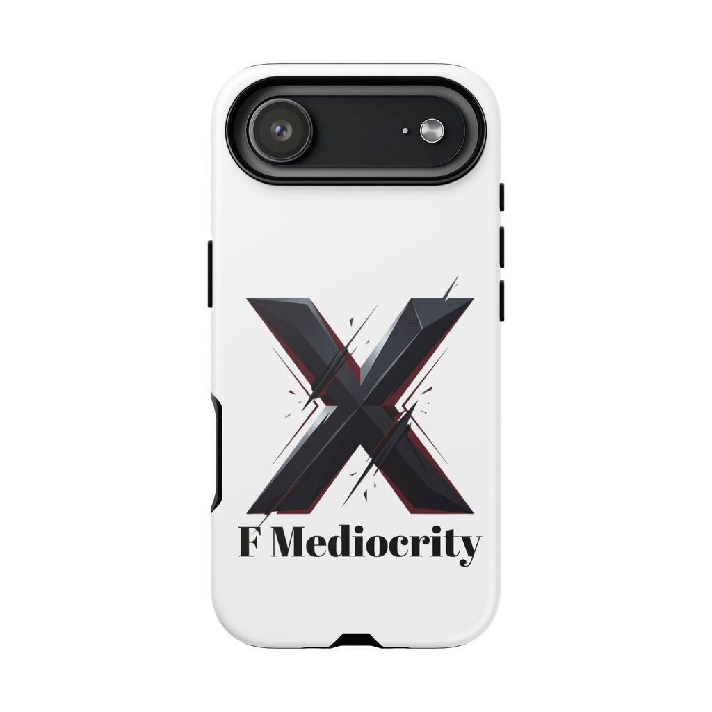 “F Mediocrity” Bold X Graphic Phone Case
