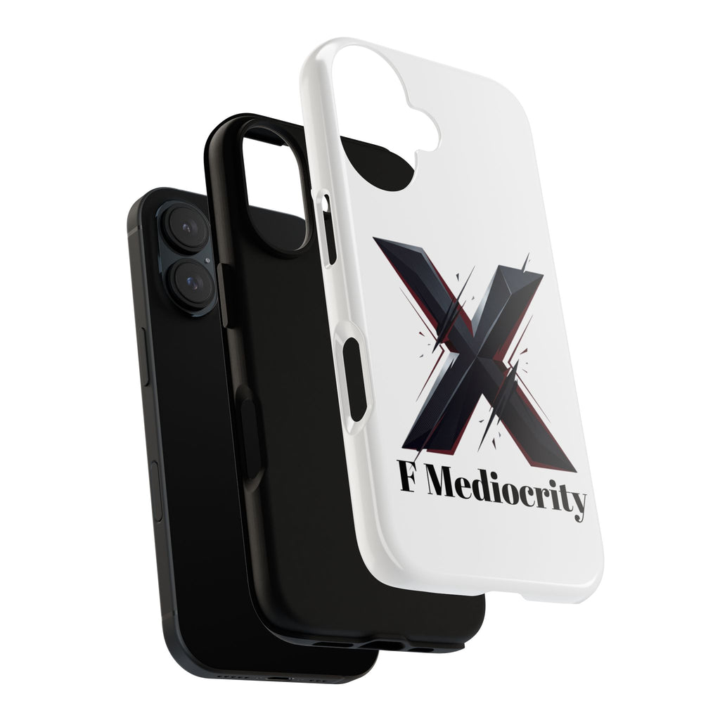 “F Mediocrity” Bold X Graphic Phone Case