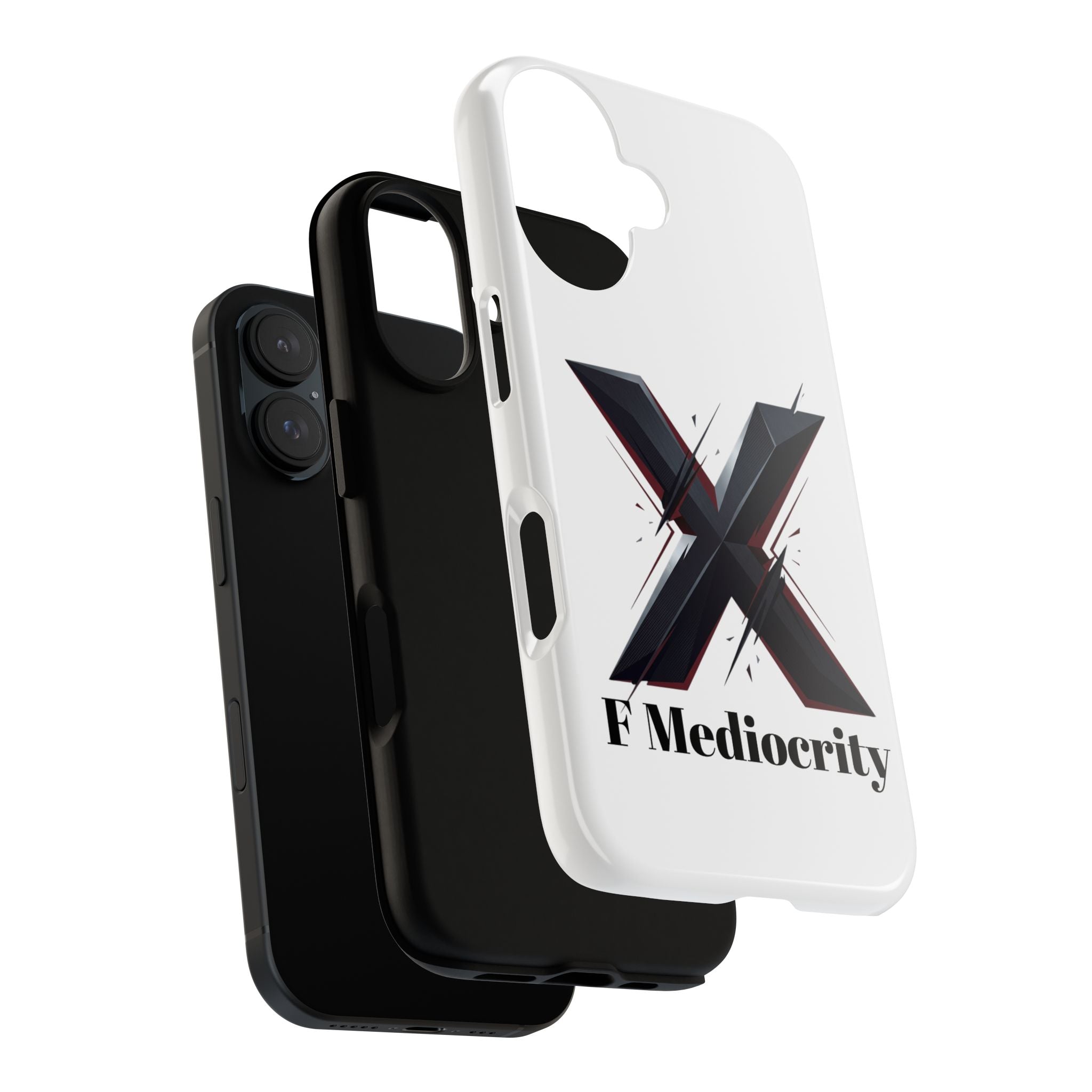 “F Mediocrity” Bold X Graphic Phone Case