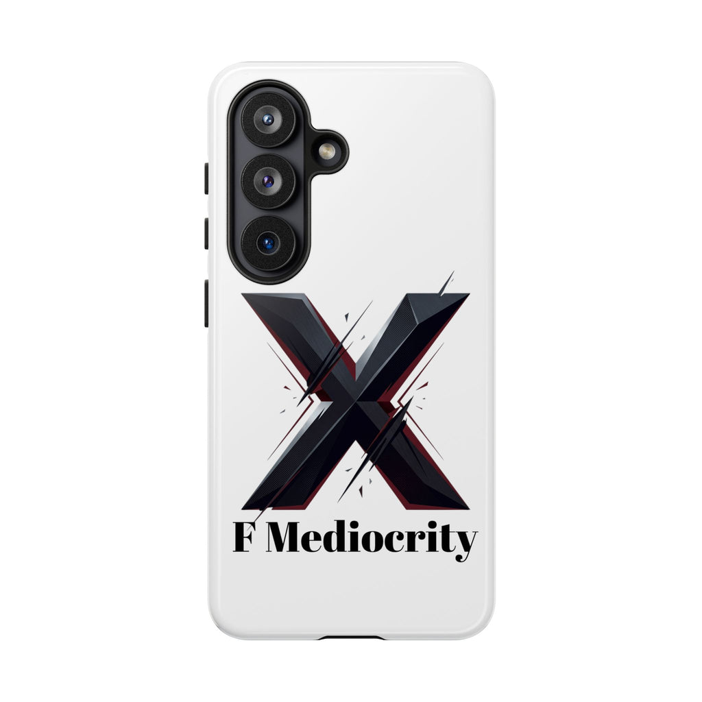 “F Mediocrity” Bold X Graphic Phone Case