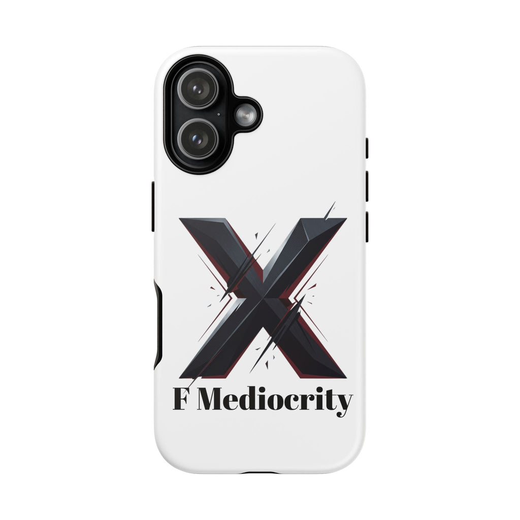 “F Mediocrity” Bold X Graphic Phone Case