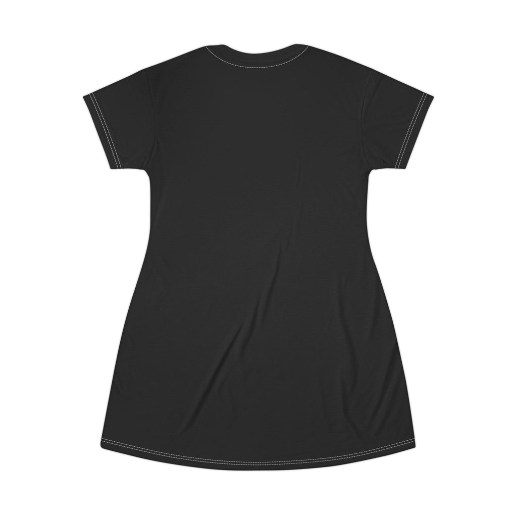 Minimalist "SK" Black T‑Shirt Dress