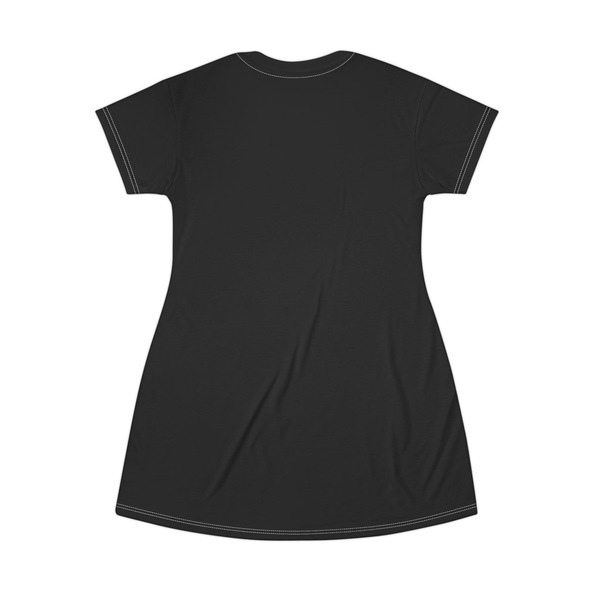 Minimalist "SK" Black T‑Shirt Dress