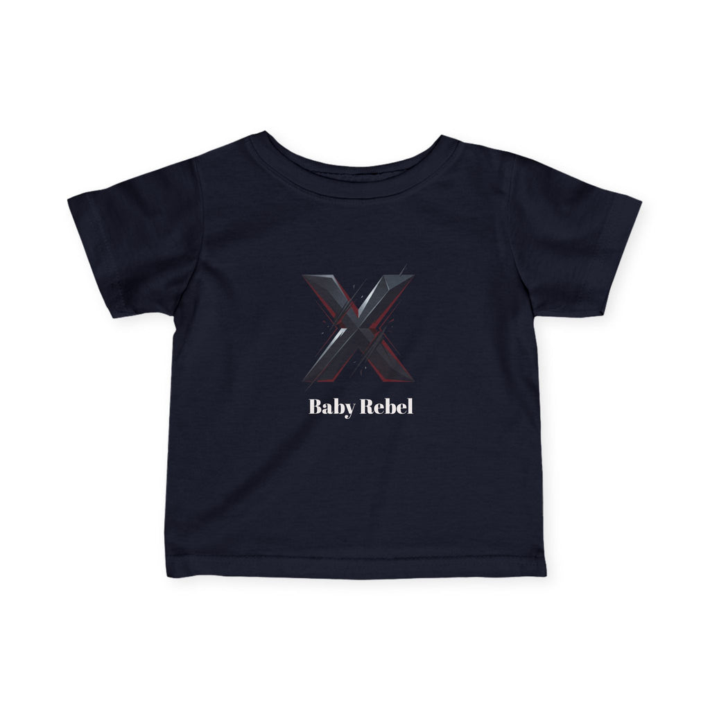 'Baby Rebel' Graphic Shirt – Minimal X Design for Babies