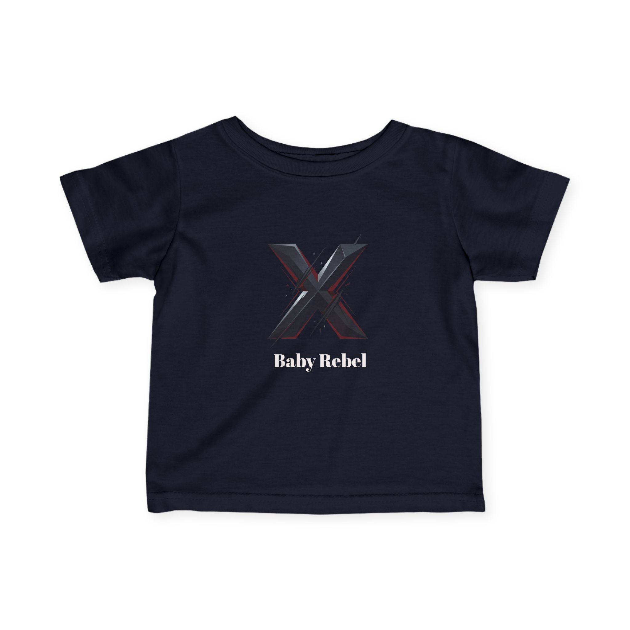 'Baby Rebel' Graphic Shirt – Minimal X Design for Babies