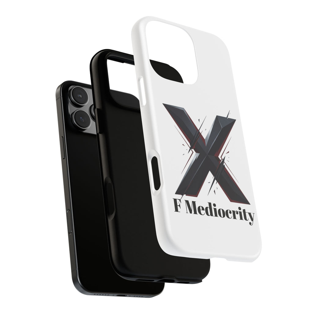 “F Mediocrity” Bold X Graphic Phone Case