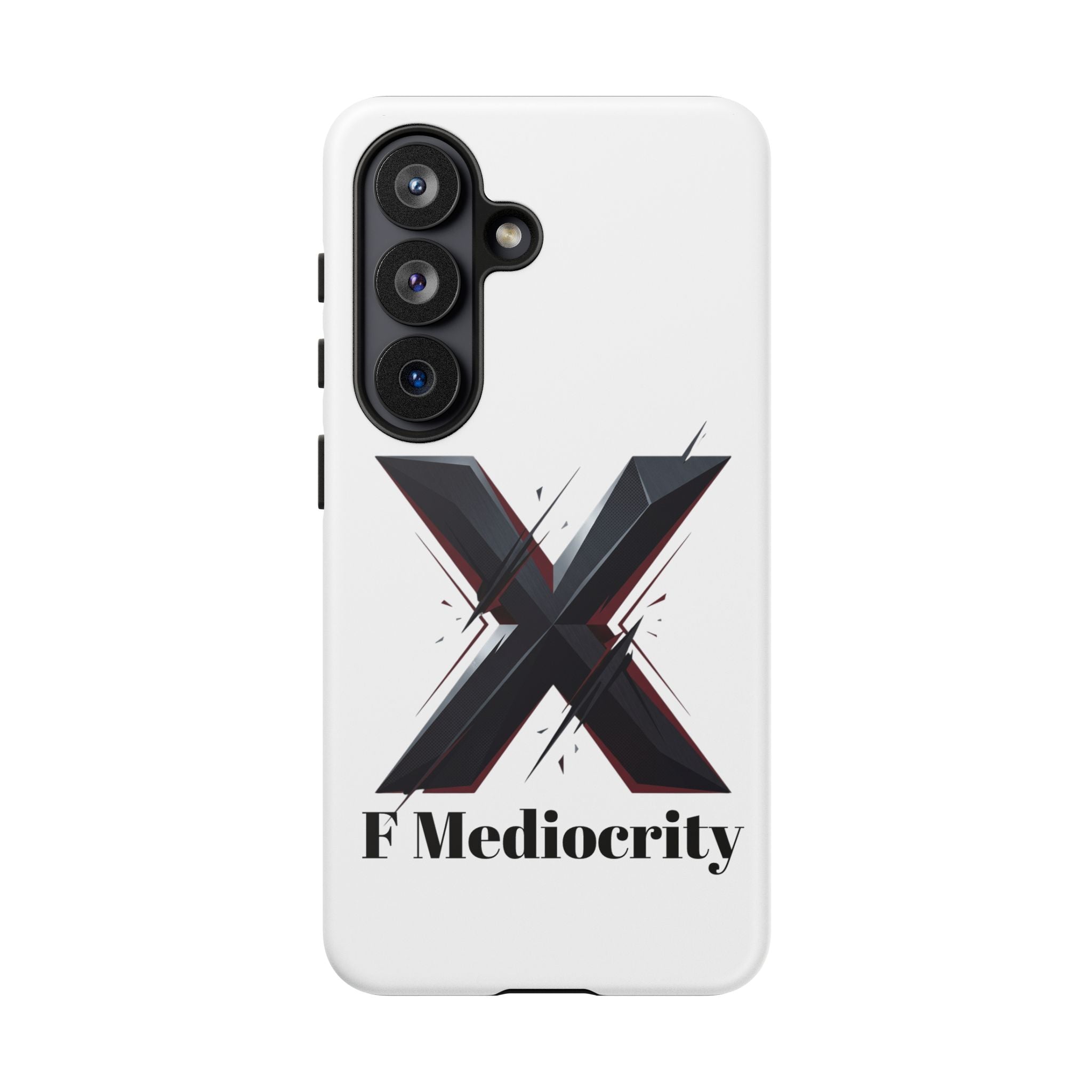 “F Mediocrity” Bold X Graphic Phone Case