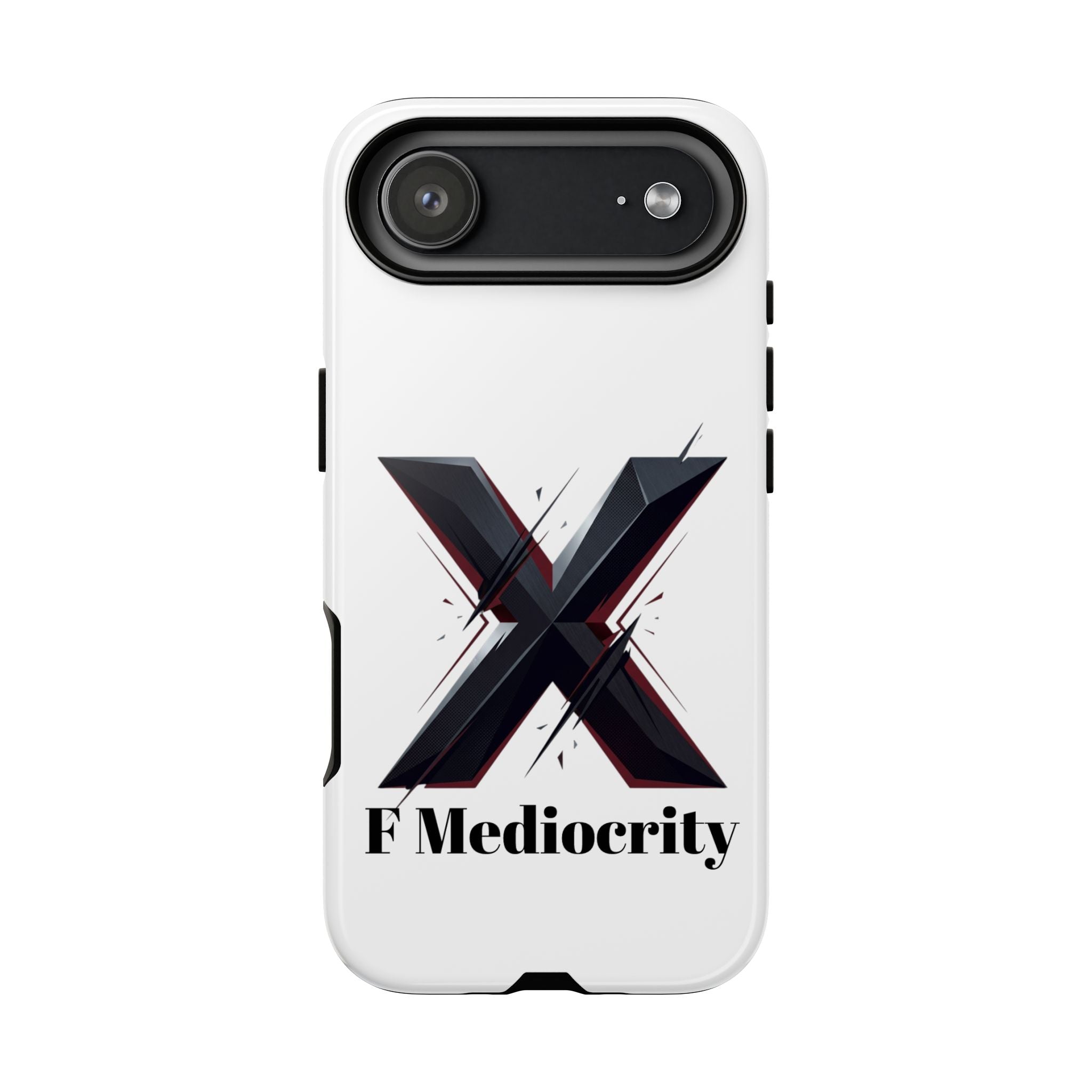 “F Mediocrity” Bold X Graphic Phone Case