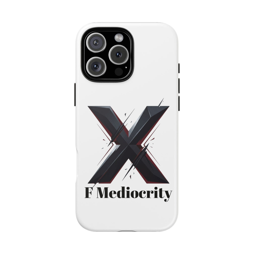 “F Mediocrity” Bold X Graphic Phone Case
