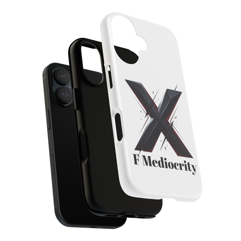 “F Mediocrity” Bold X Graphic Phone Case