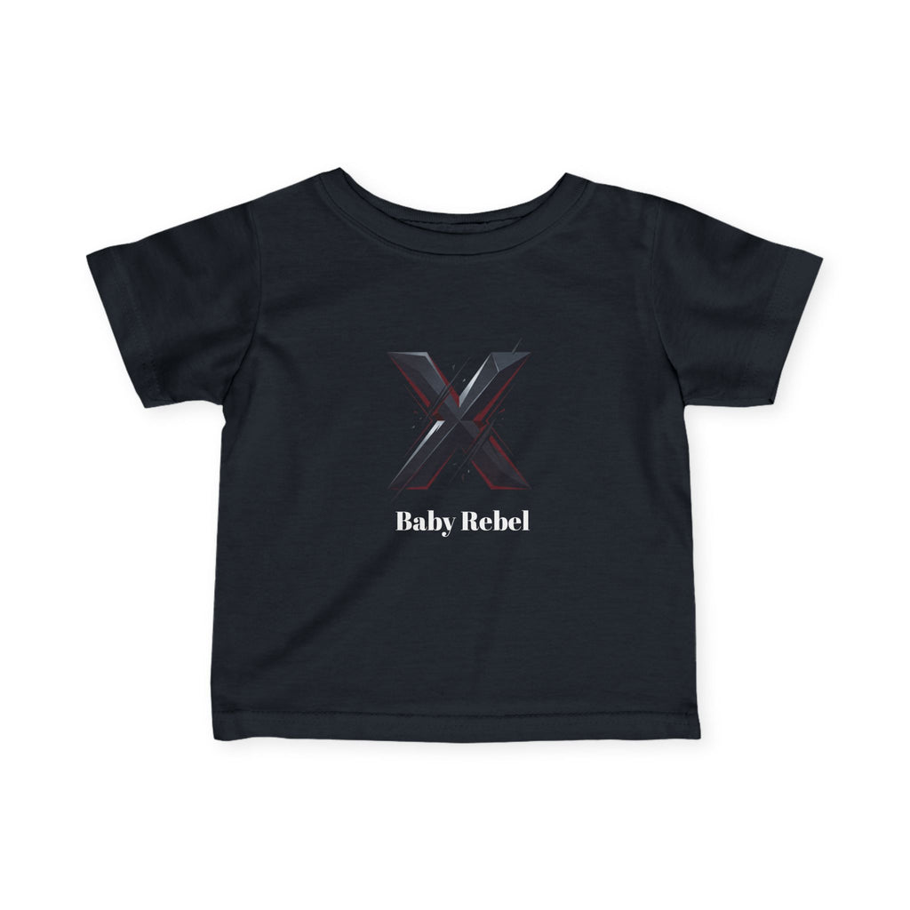 'Baby Rebel' Graphic Shirt – Minimal X Design for Babies