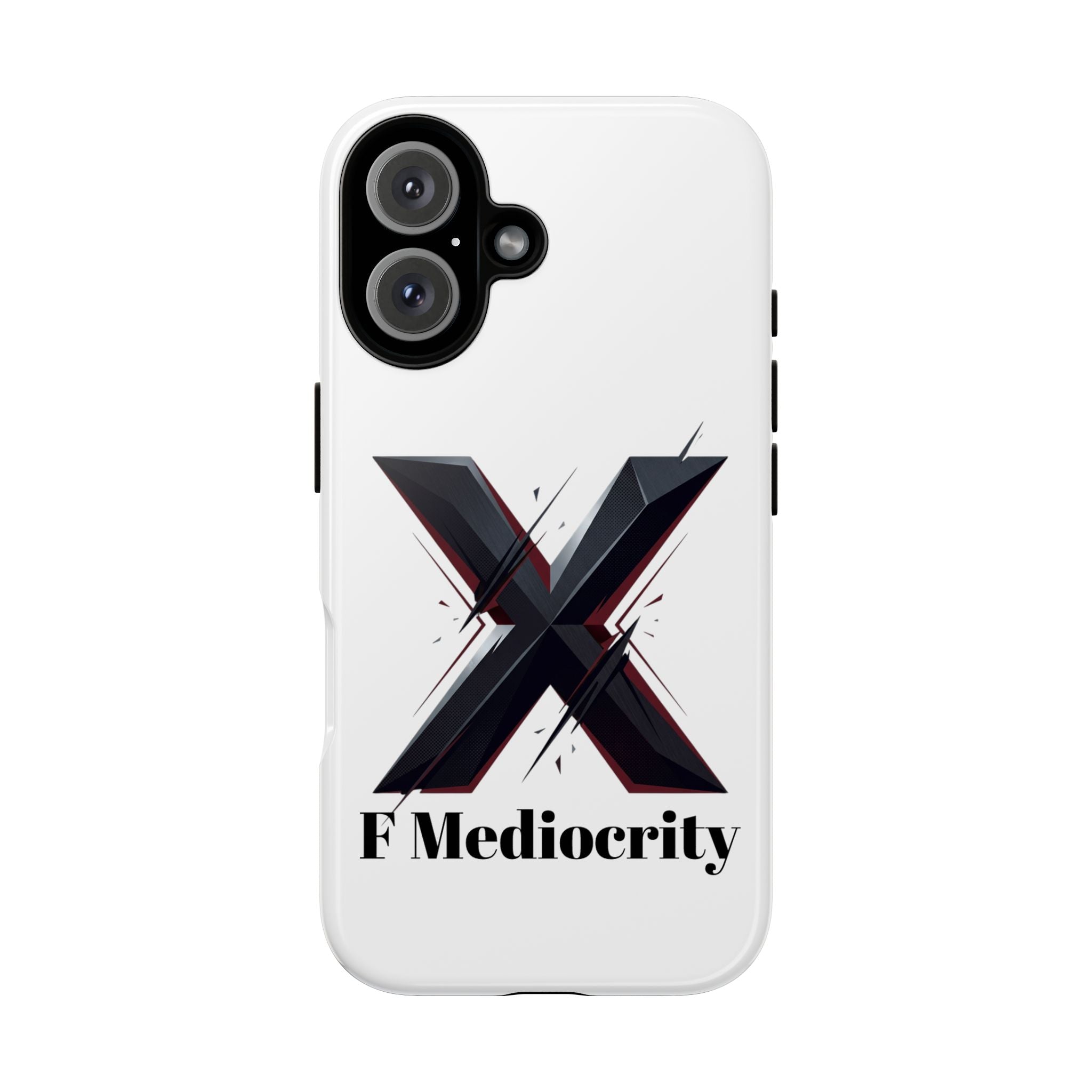 “F Mediocrity” Bold X Graphic Phone Case