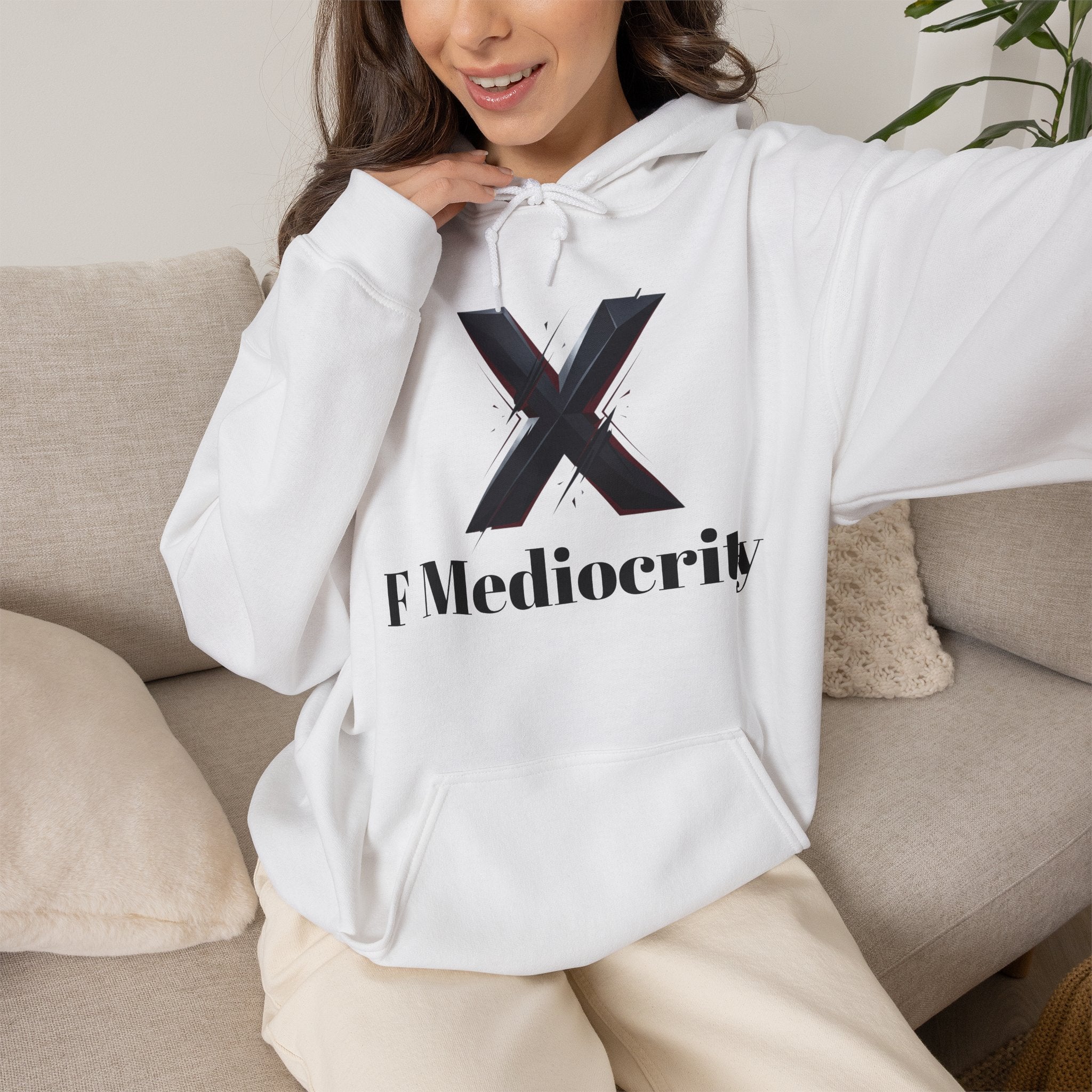 F Mediocrity' Graphic X Hoodie