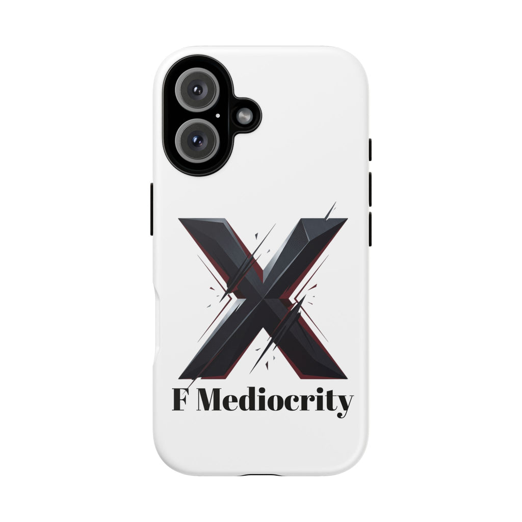 “F Mediocrity” Bold X Graphic Phone Case