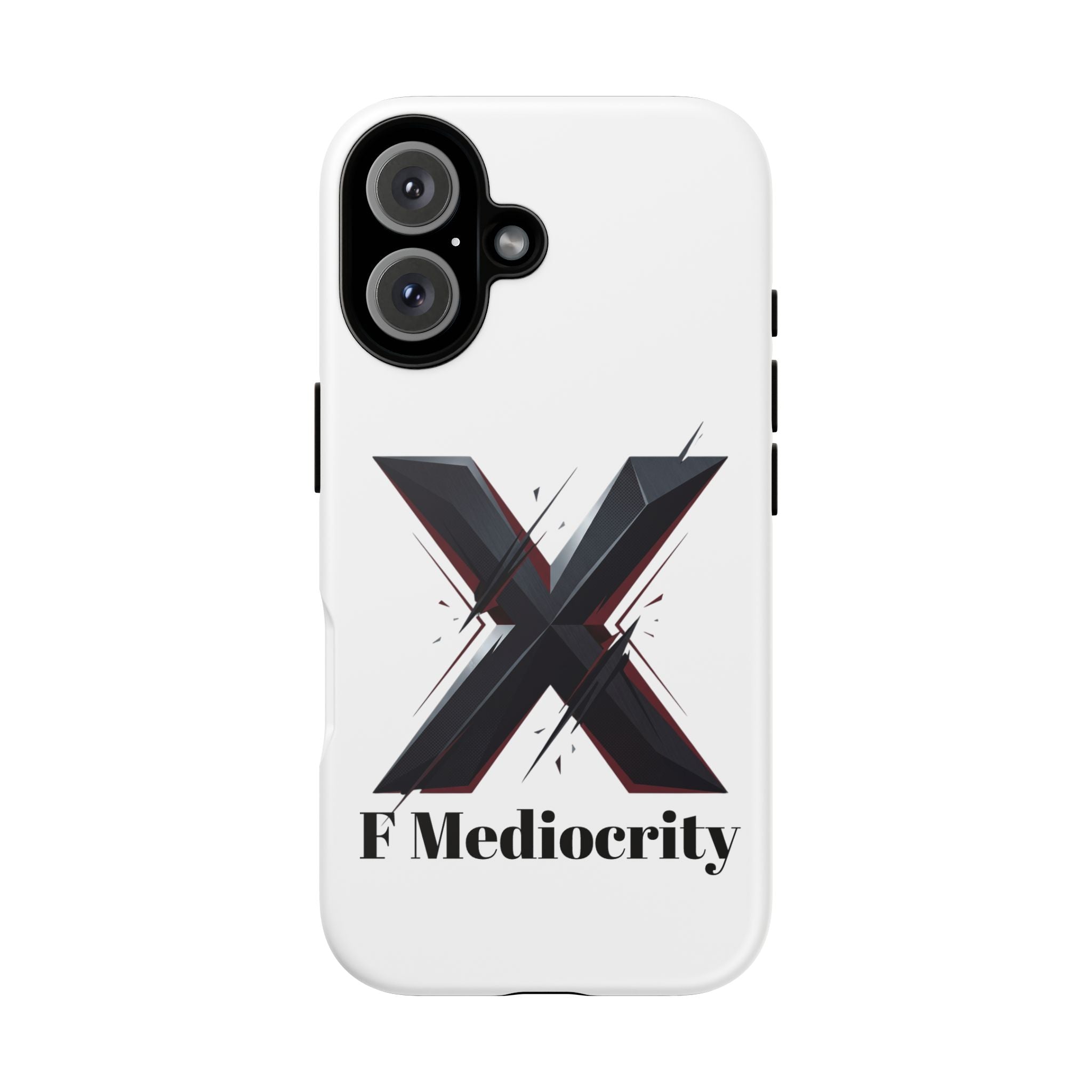 “F Mediocrity” Bold X Graphic Phone Case