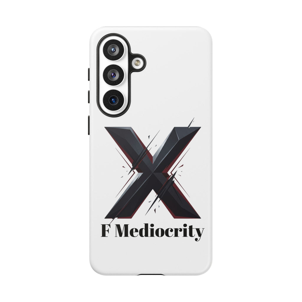 “F Mediocrity” Bold X Graphic Phone Case