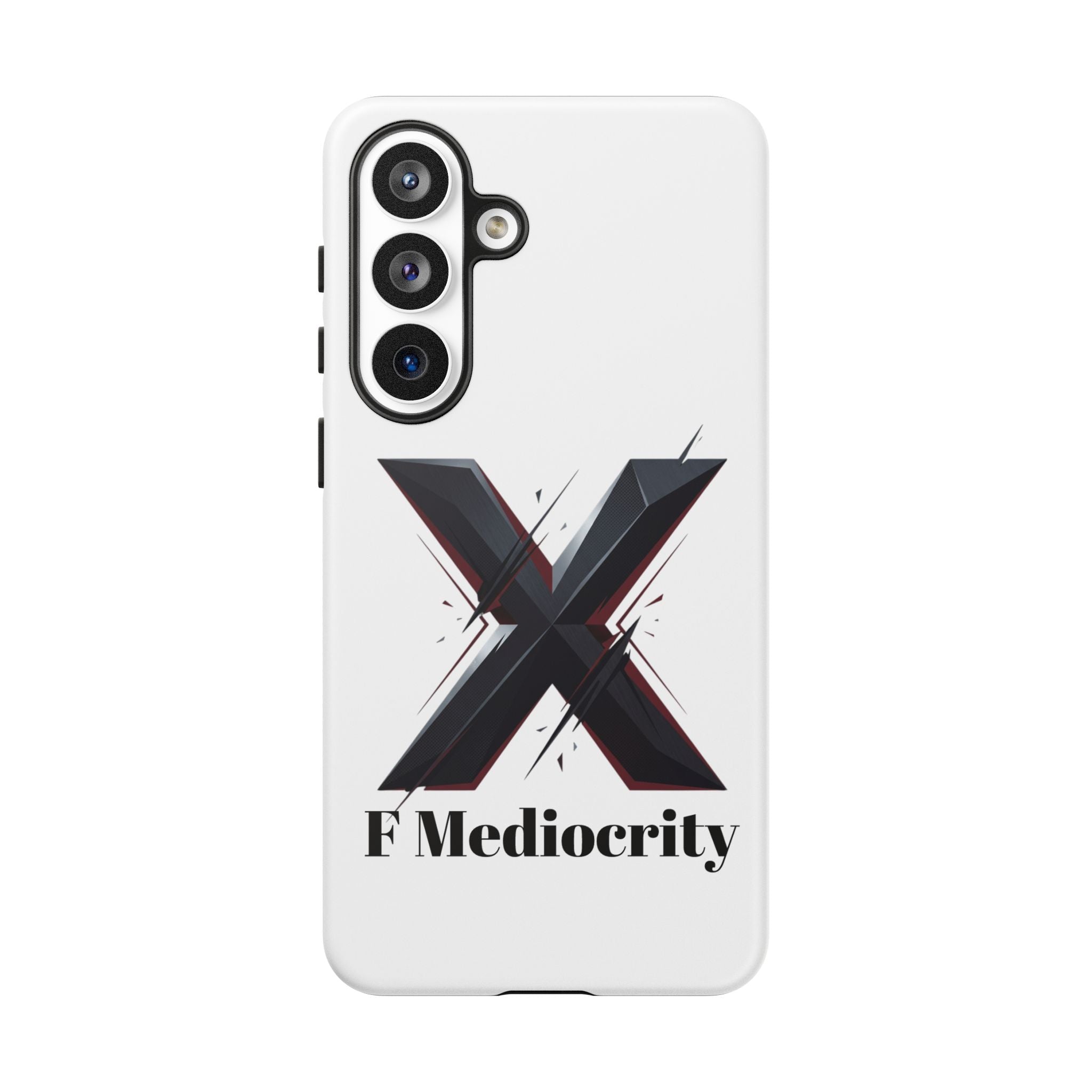 “F Mediocrity” Bold X Graphic Phone Case