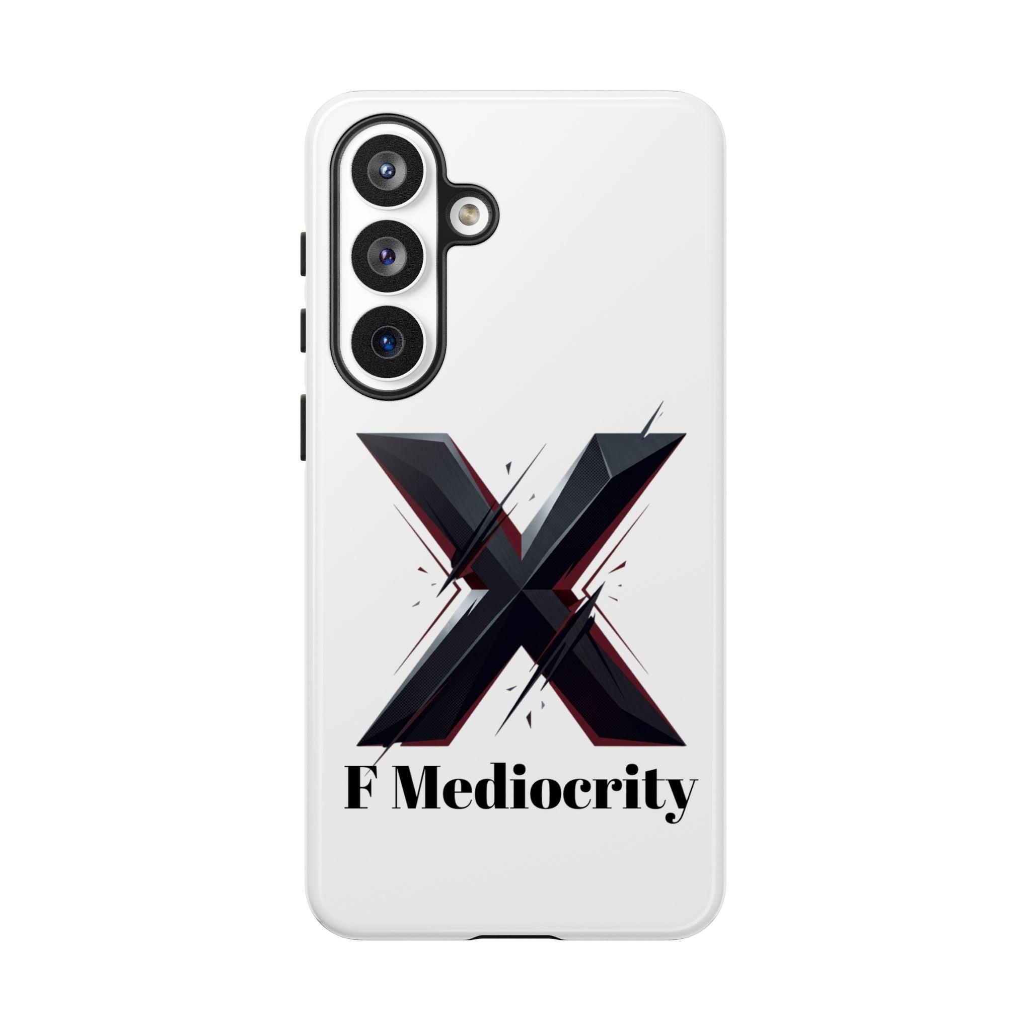“F Mediocrity” Bold X Graphic Phone Case