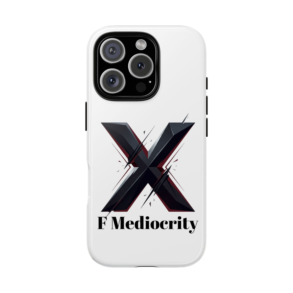 “F Mediocrity” Bold X Graphic Phone Case