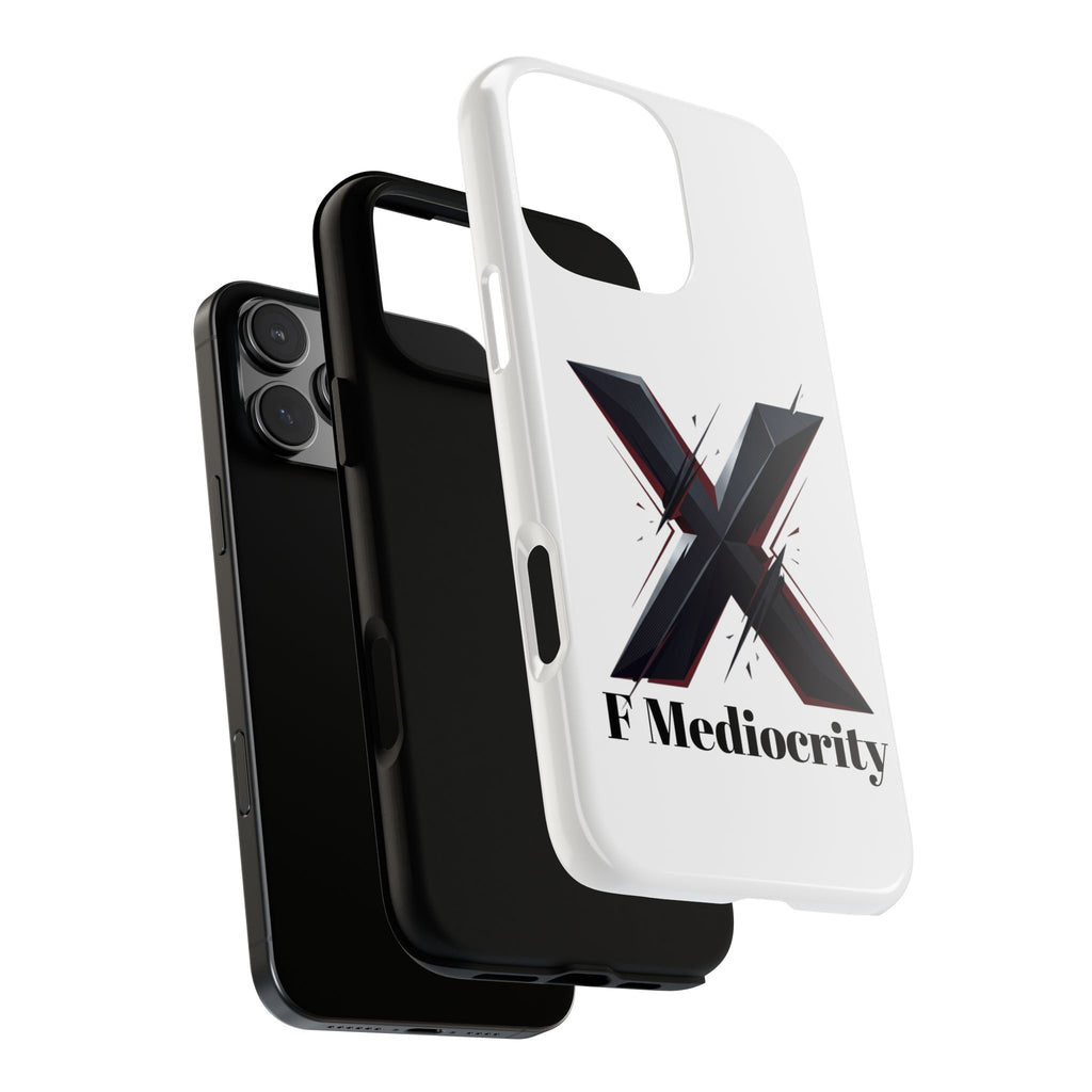 “F Mediocrity” Bold X Graphic Phone Case