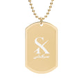 Gold Tone Sarkash Laser Engraved Dog Tag