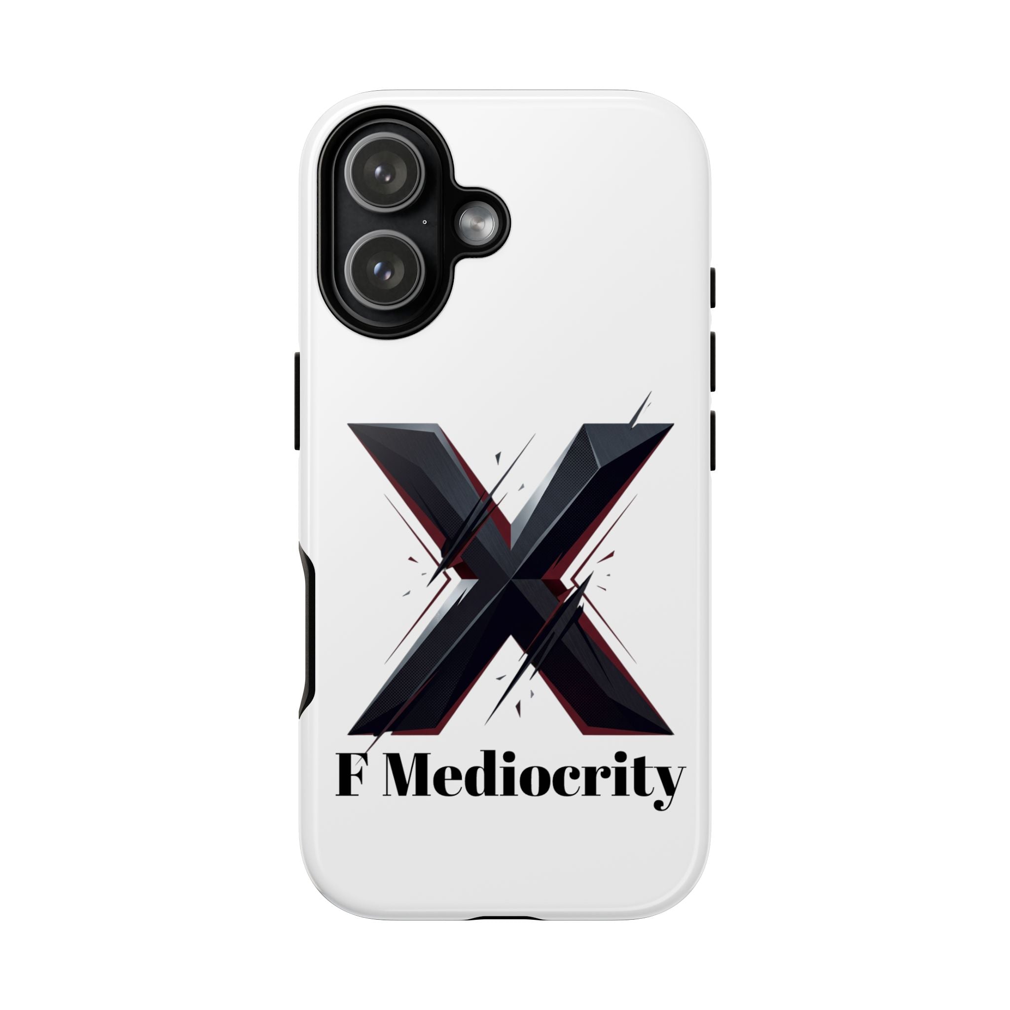 “F Mediocrity” Bold X Graphic Phone Case