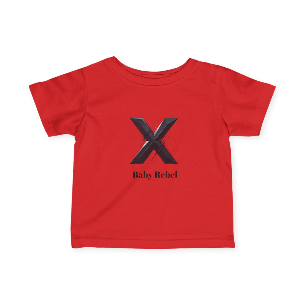 'Baby Rebel' Graphic Shirt – Minimal X Design for Babies