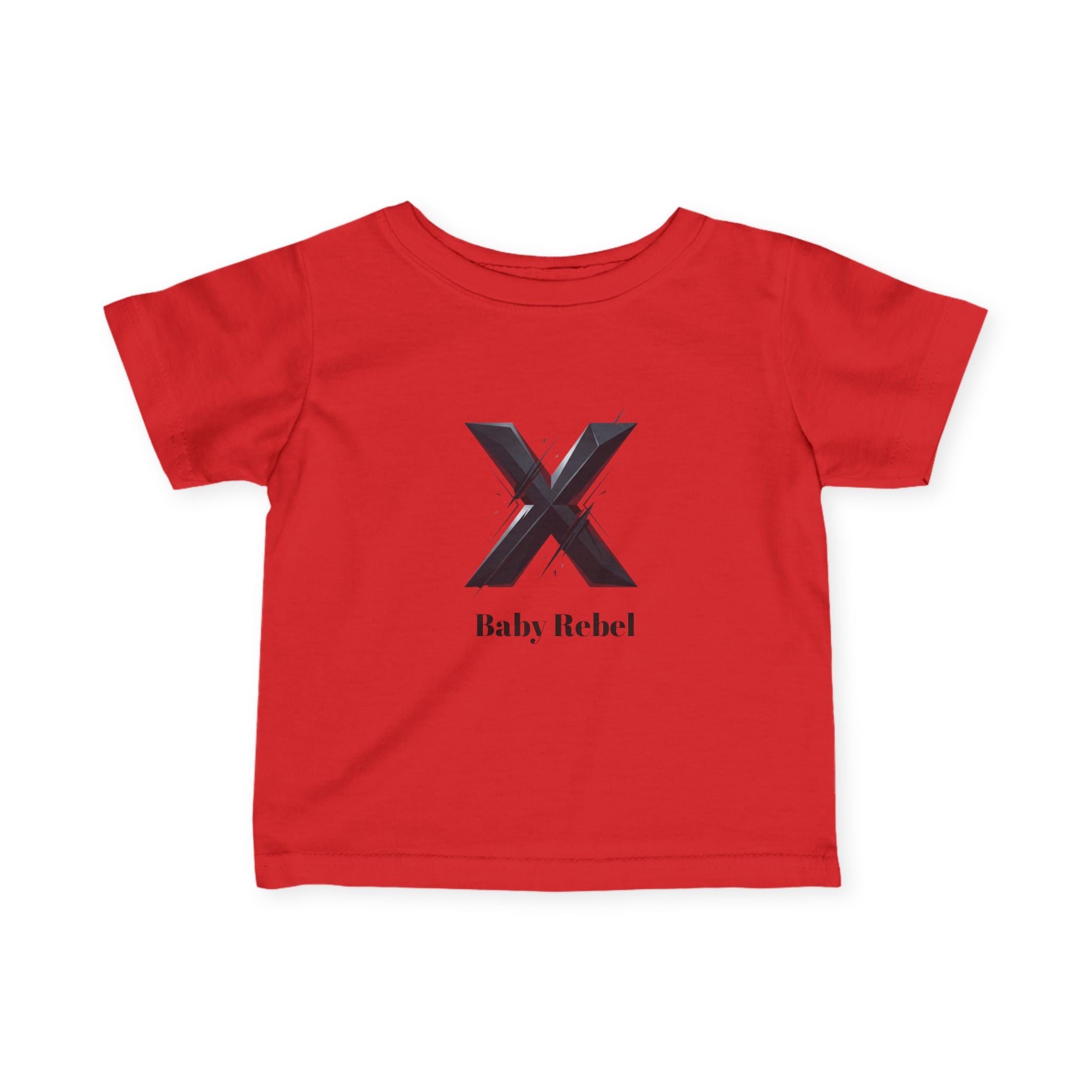 'Baby Rebel' Graphic Shirt – Minimal X Design for Babies